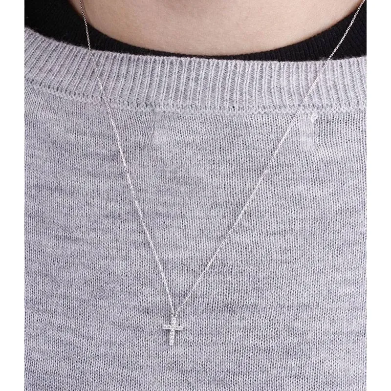 Gargantilla "Cruz Diamantes" oro 18k y diamantes
