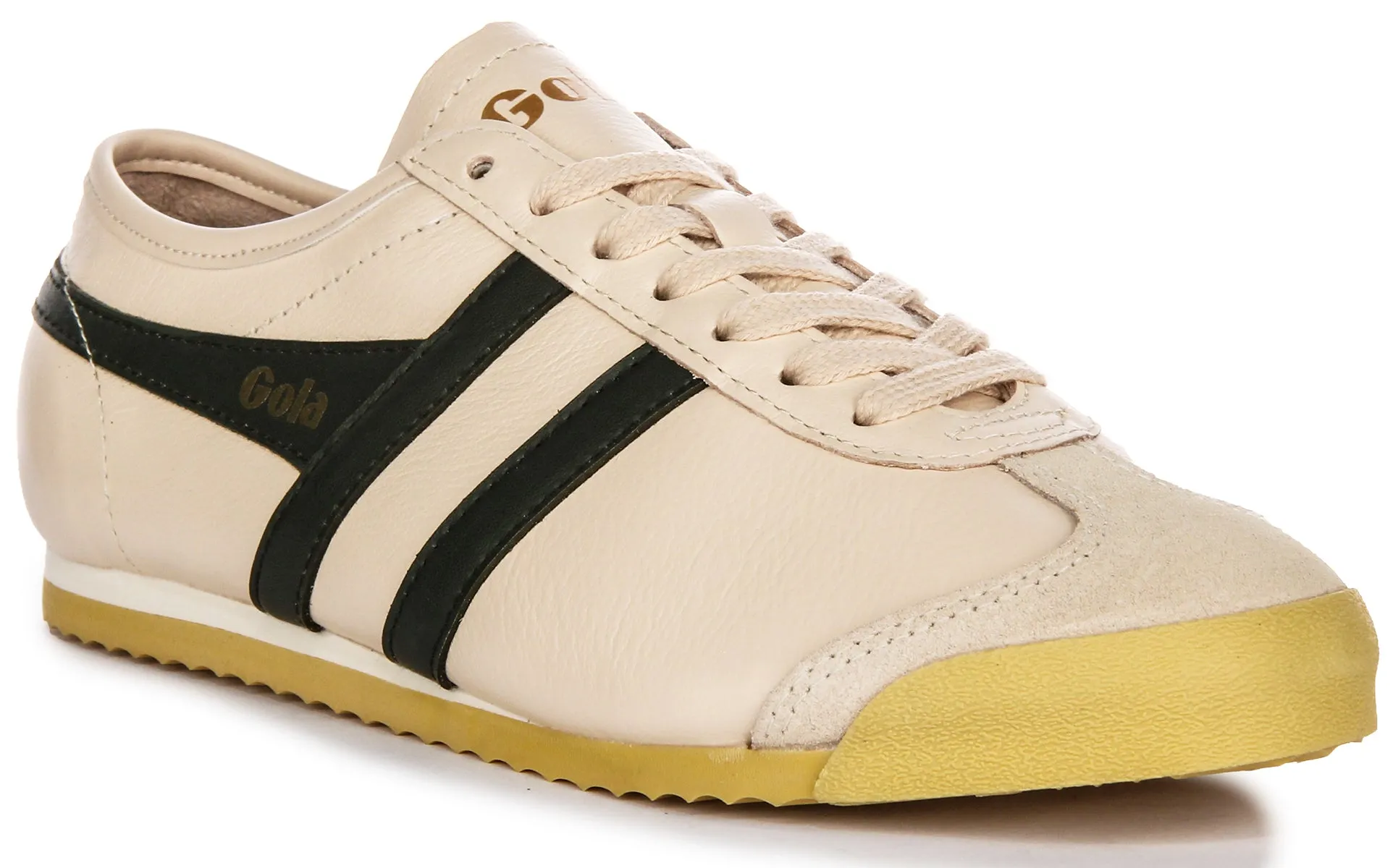Gola Classics Race Leather In Yellow Black For Women