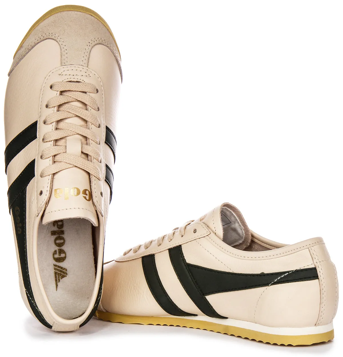 Gola Classics Race Leather In Yellow Black For Women