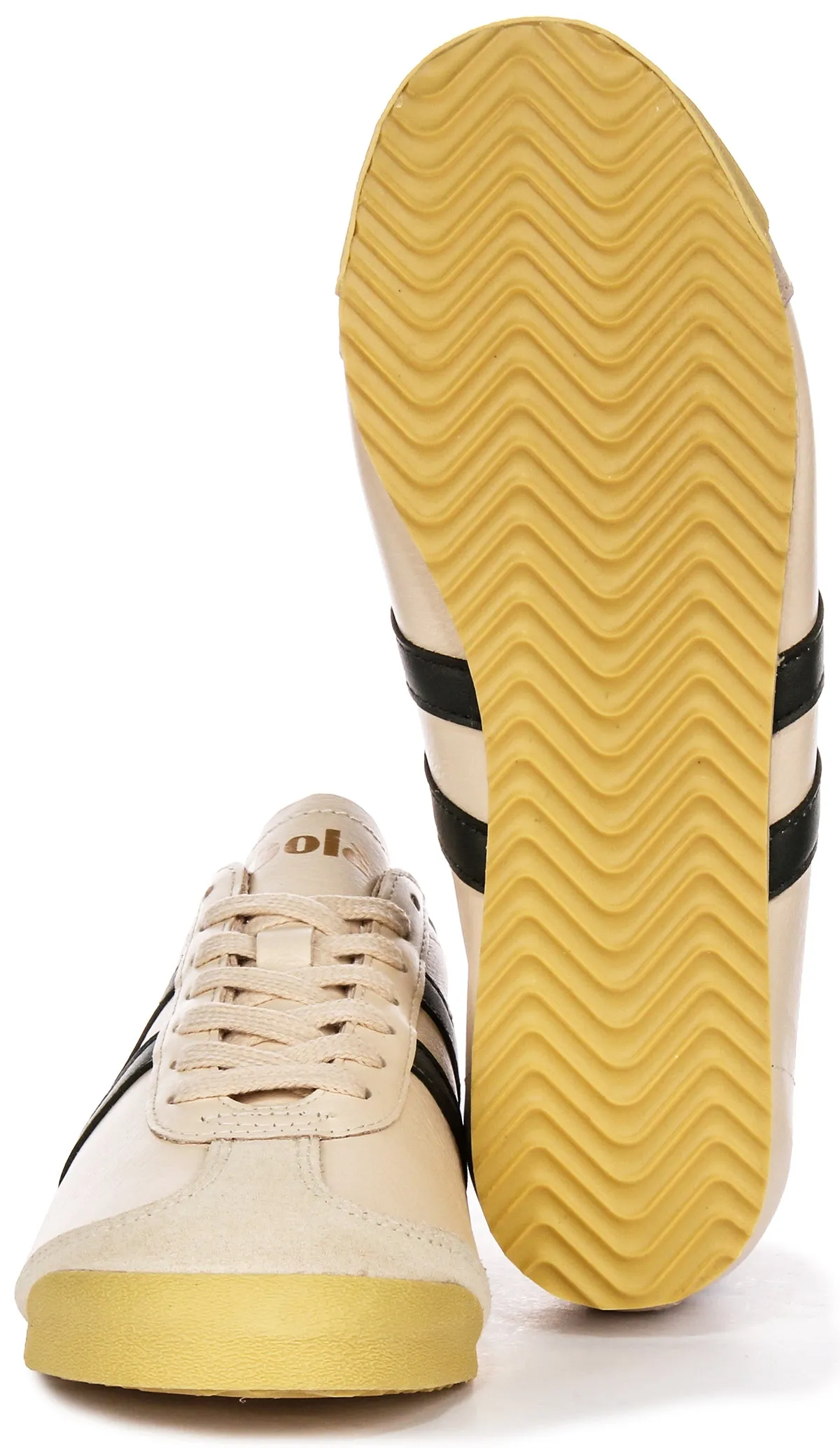 Gola Classics Race Leather In Yellow Black For Women