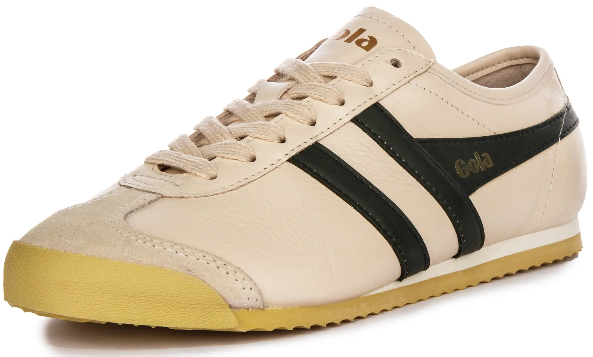 Gola Classics Race Leather In Yellow Black For Women