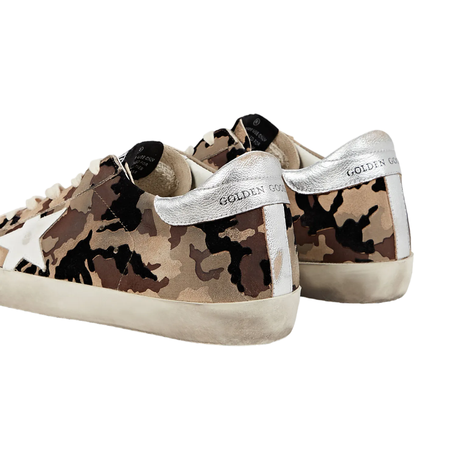 Golden Goose Superstar Camo Flock Upper Leather Star for Women GWF00101.F003344.81798