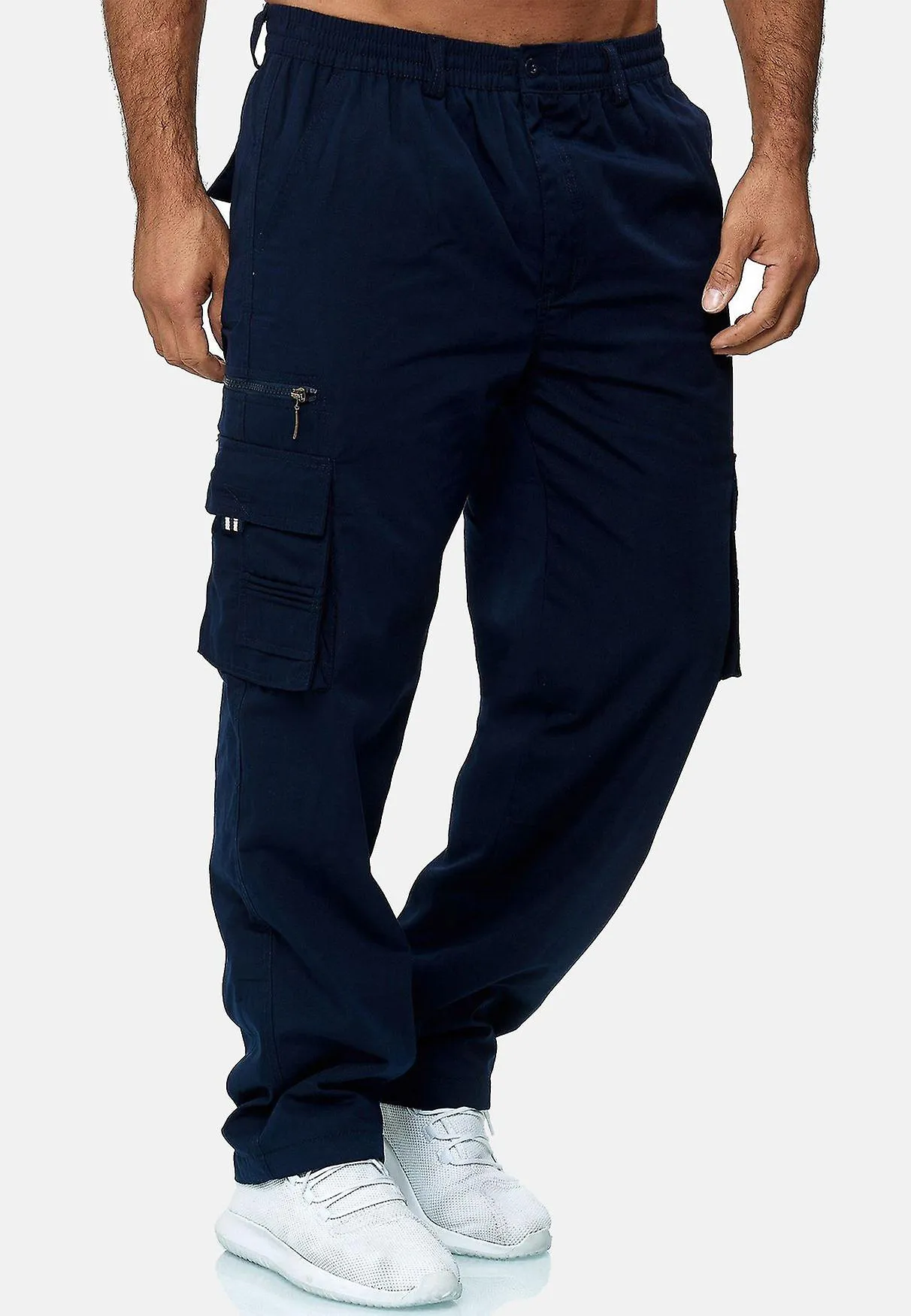 Herren Cargo Hose Outdoor Schlupfhose Sommer leichter Stoff Trekking Casual