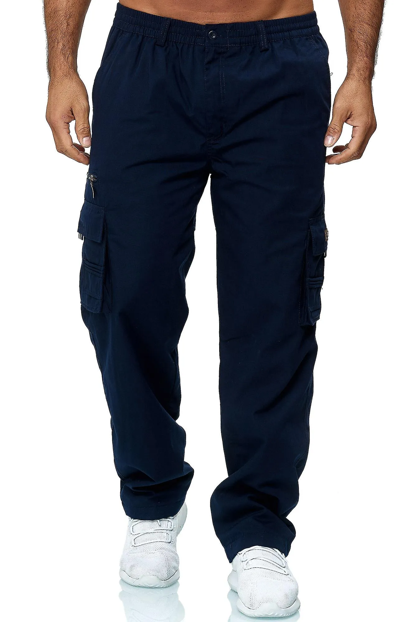 Herren Cargo Hose Outdoor Schlupfhose Sommer leichter Stoff Trekking Casual