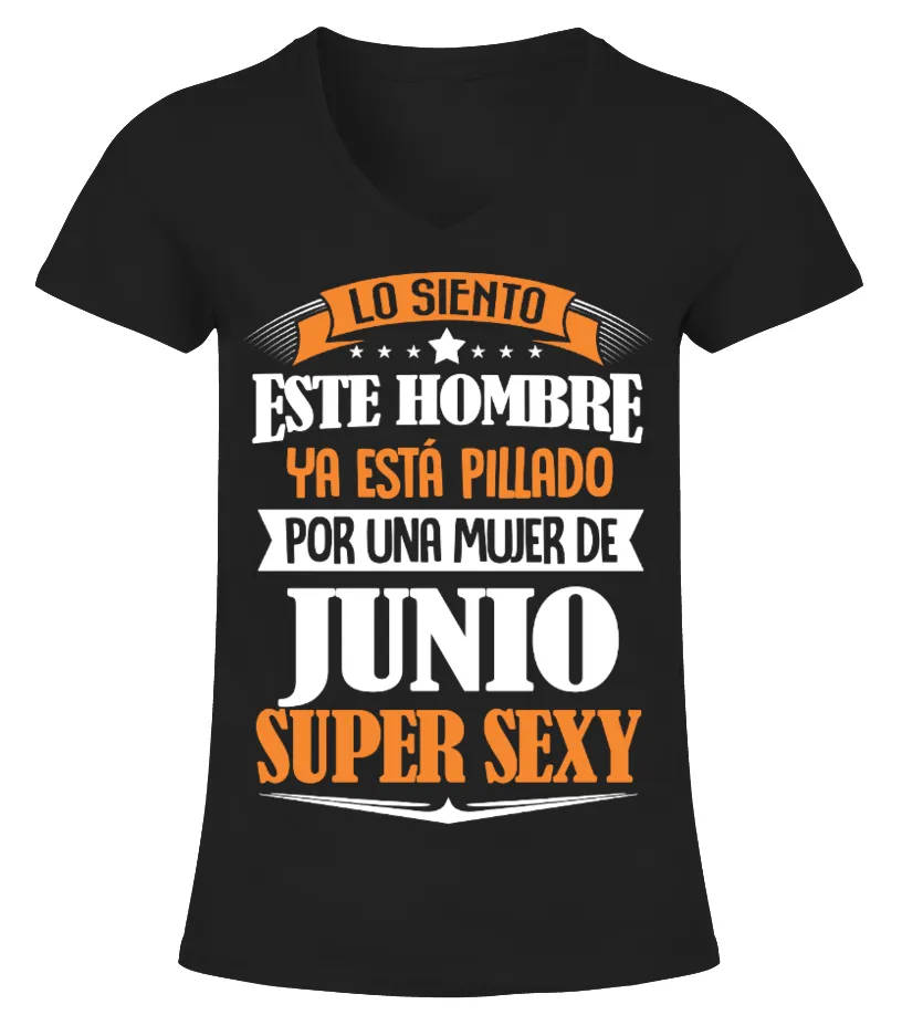 Hombre Ya Está Pillado PorMujer de Junio Camiseta cuello pico Mujer