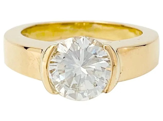 inconnue Anillo de oro amarillo, diamantes 2,09 cts G / VVS1. 