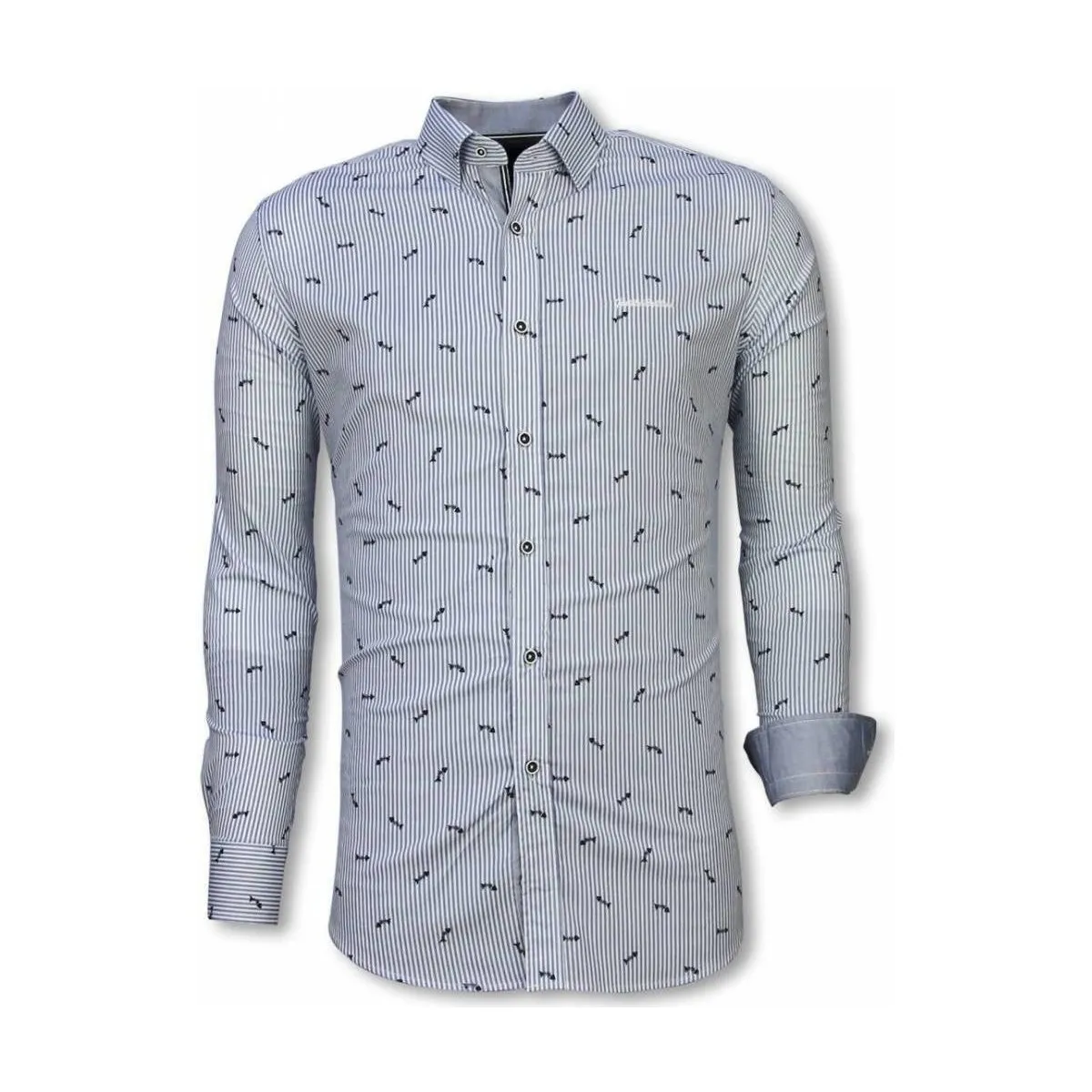 Italiana Slim Fit Fishbone Pattern