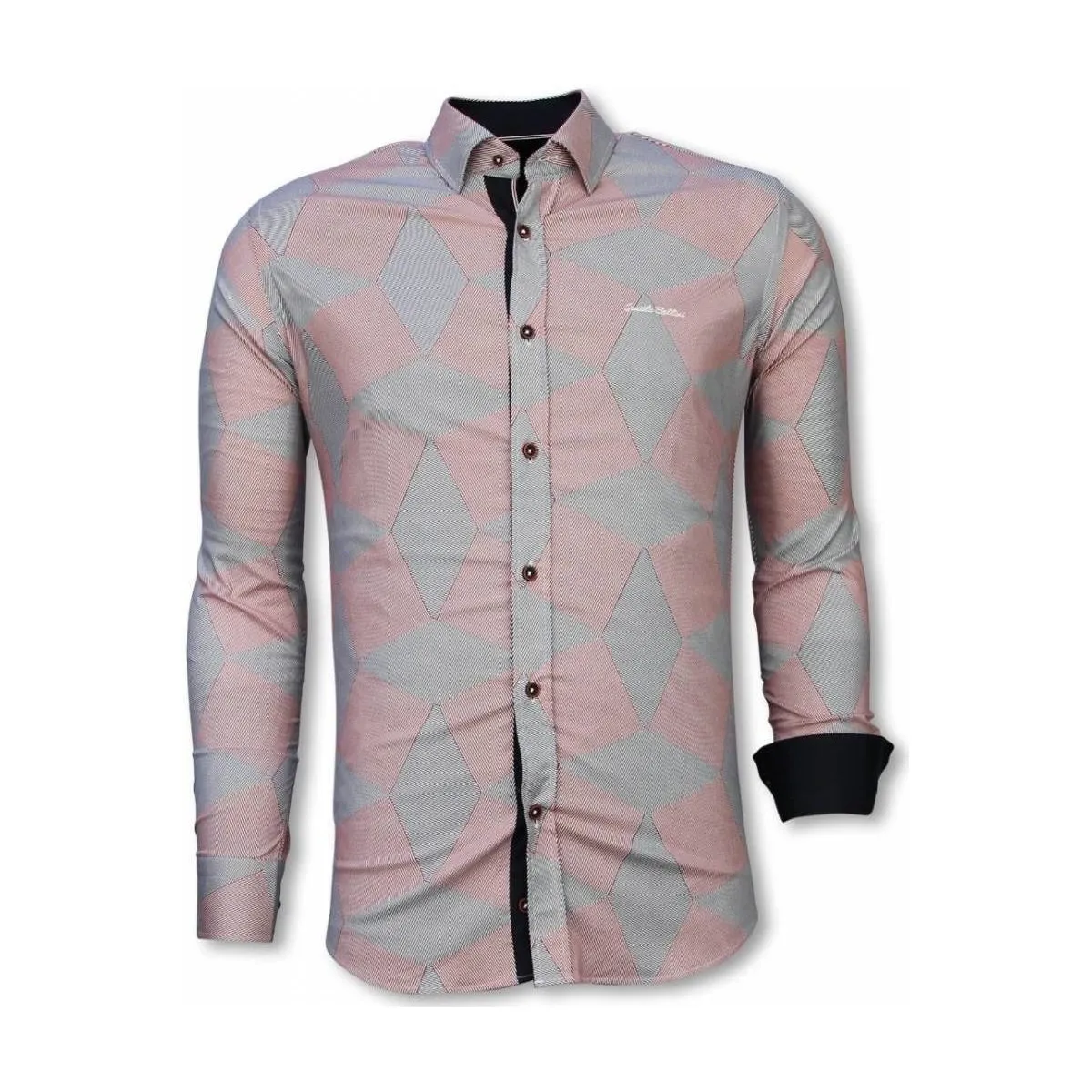 Italiana Slim Fit Line Pattern
