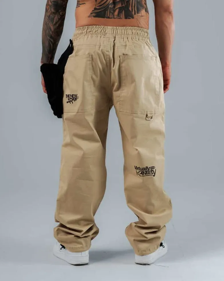 Jogger Para Hombre Beige Con Canguro