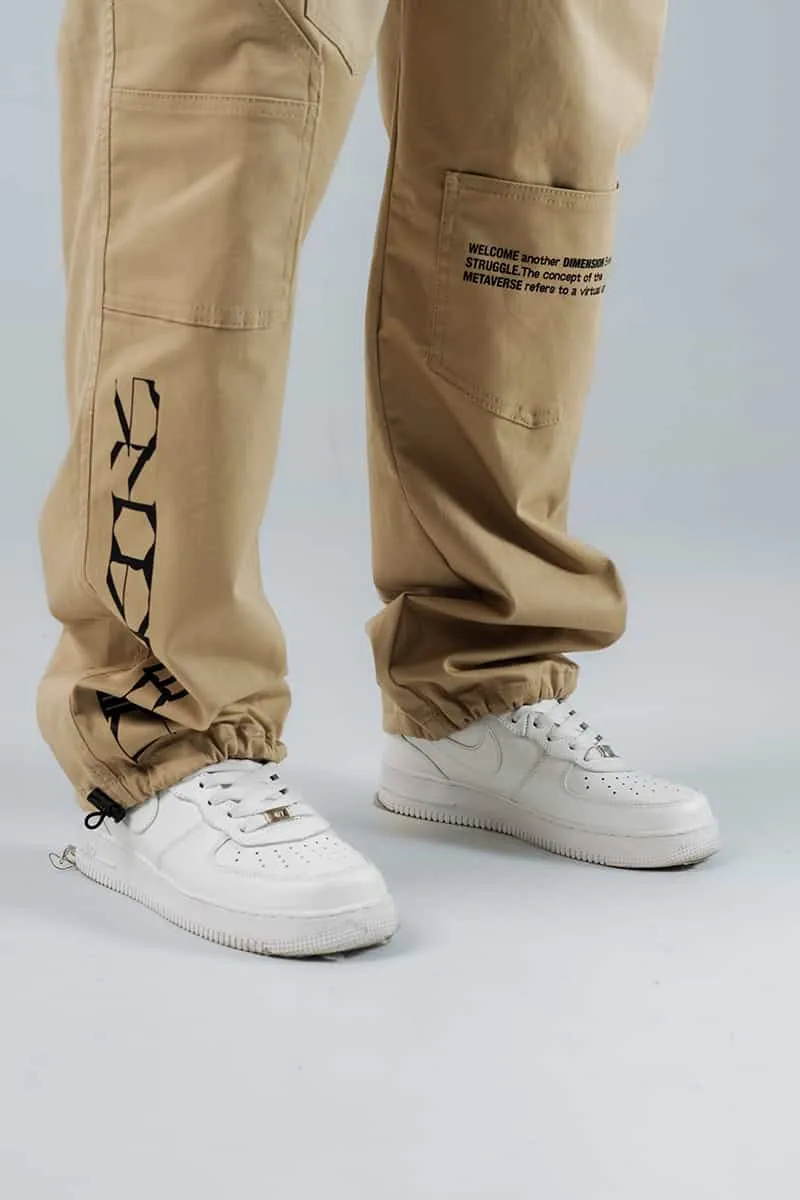Jogger Para Hombre Beige Con Canguro