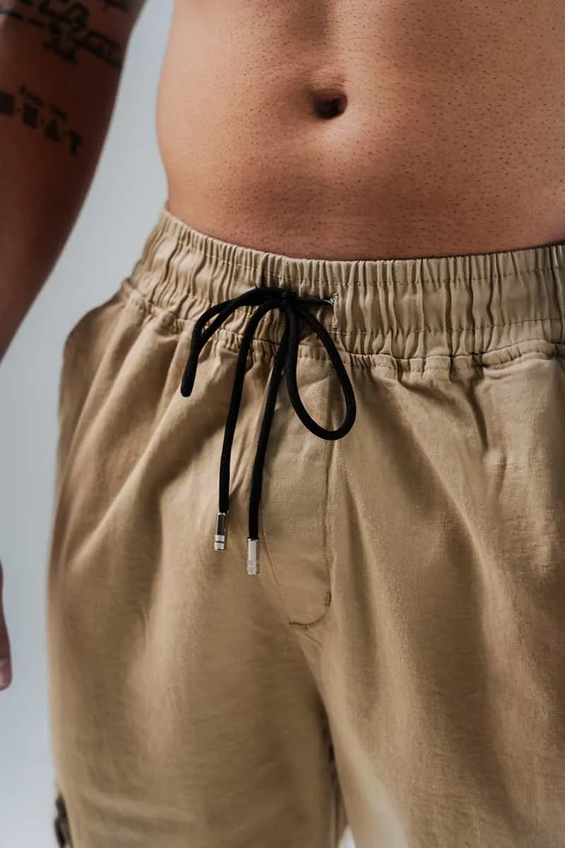 Jogger Para Hombre Cargo Básico Caqui