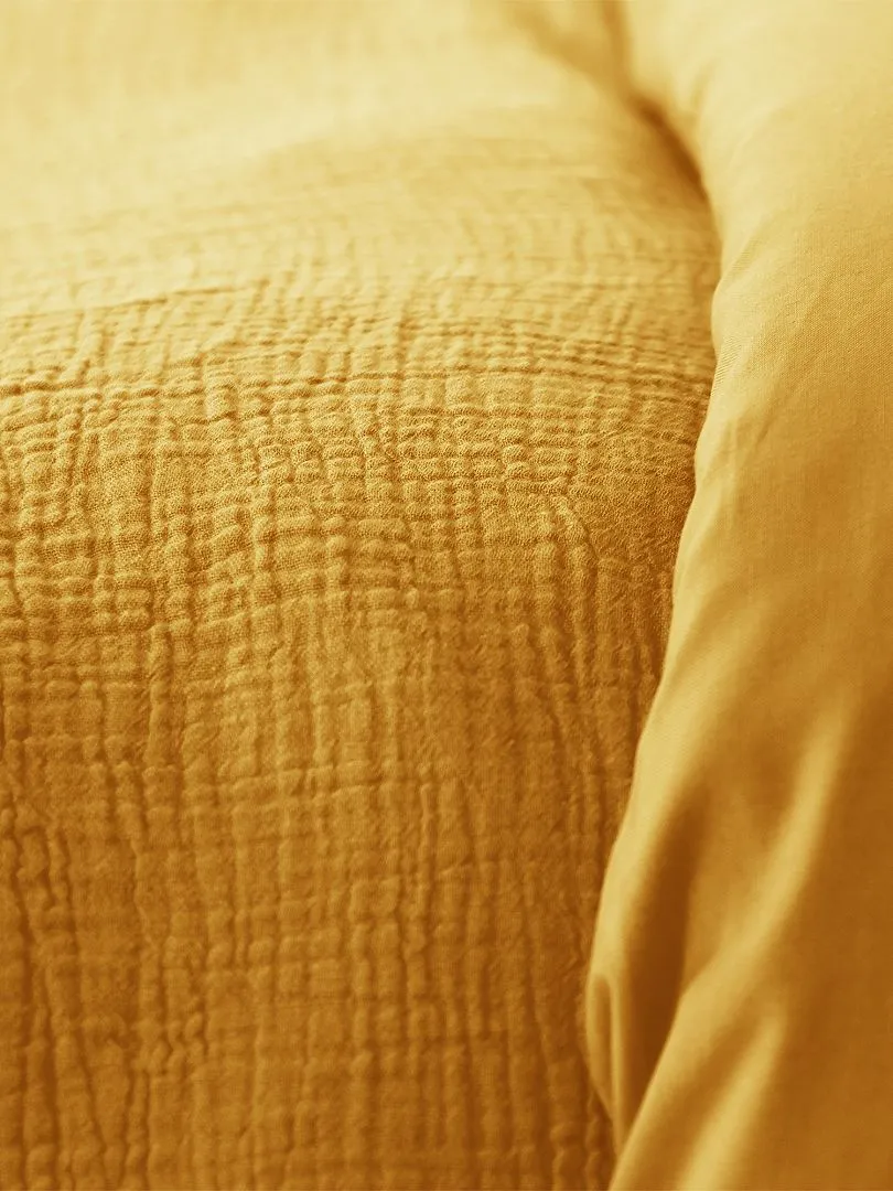 JUEGO DE CAMA DE GASA DE ALGODóN  AMARILLO