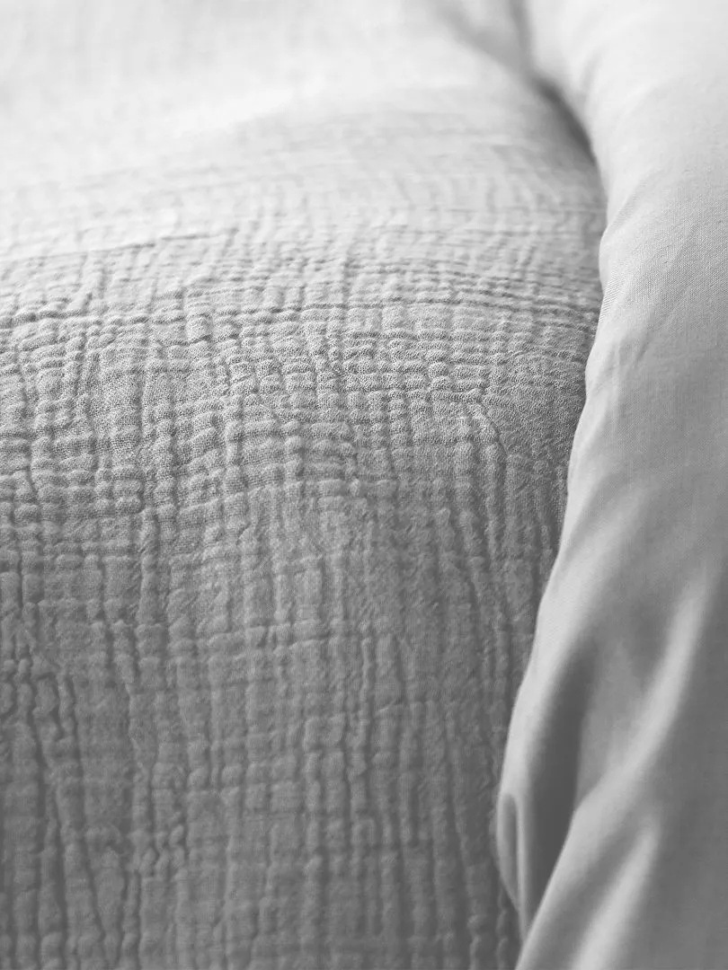 JUEGO DE CAMA DE GASA DE ALGODóN  GRIS