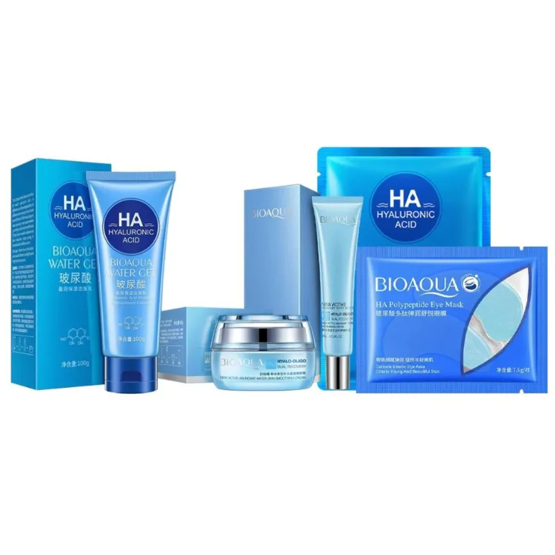 KIT X 5 RUTINA FACIAL CIDO HIALURóNICO | TRATAMIENTO FACIAL ANTIEDAD  BIOAQUA