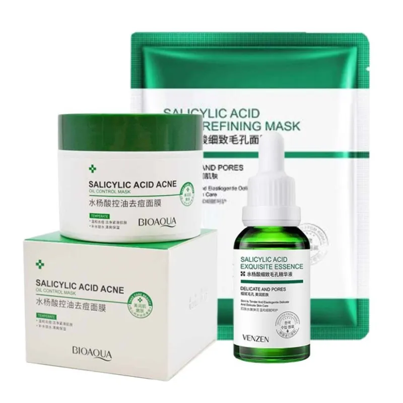 KIT/COMBO X 3 CIDO SALICíLICO ANTIACNé | TRATAMIENTO FACIAL PARA EL ACNé  BIOAQUA