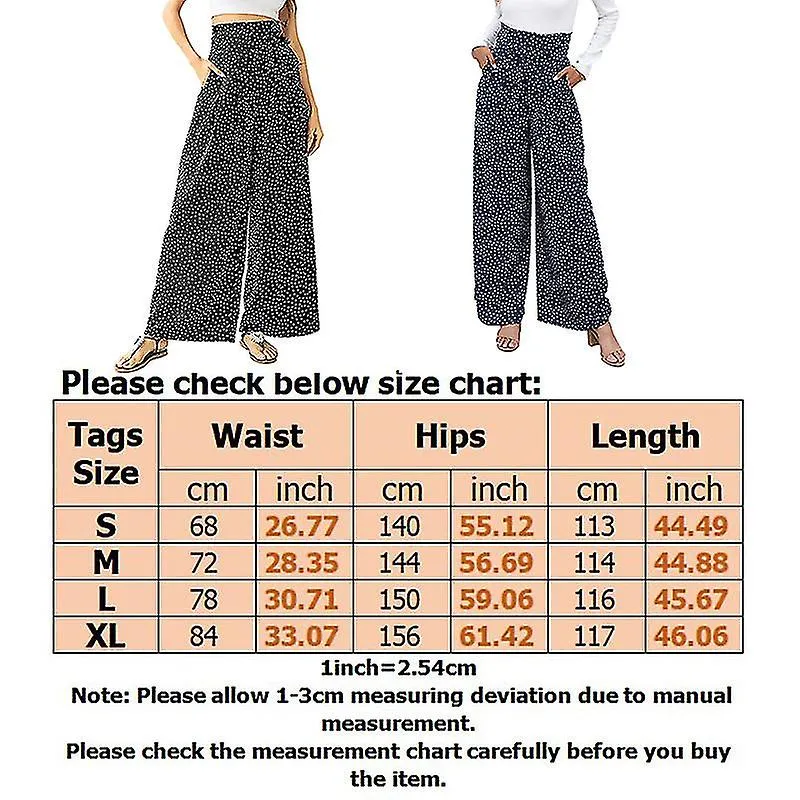Ladies Casual Ruched Trousers Women Dailywear Comfy Polka Dot Pants Lounge