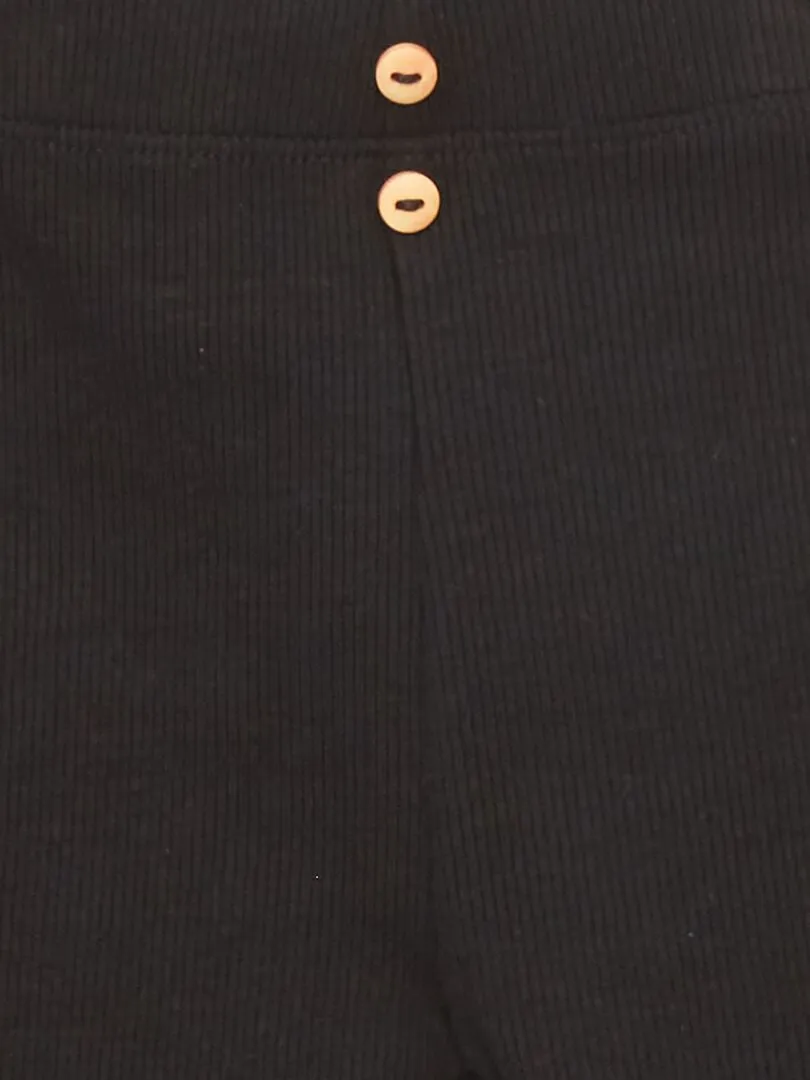 LEGGING LISO DE PUNTO DE CANALé  NEGRO