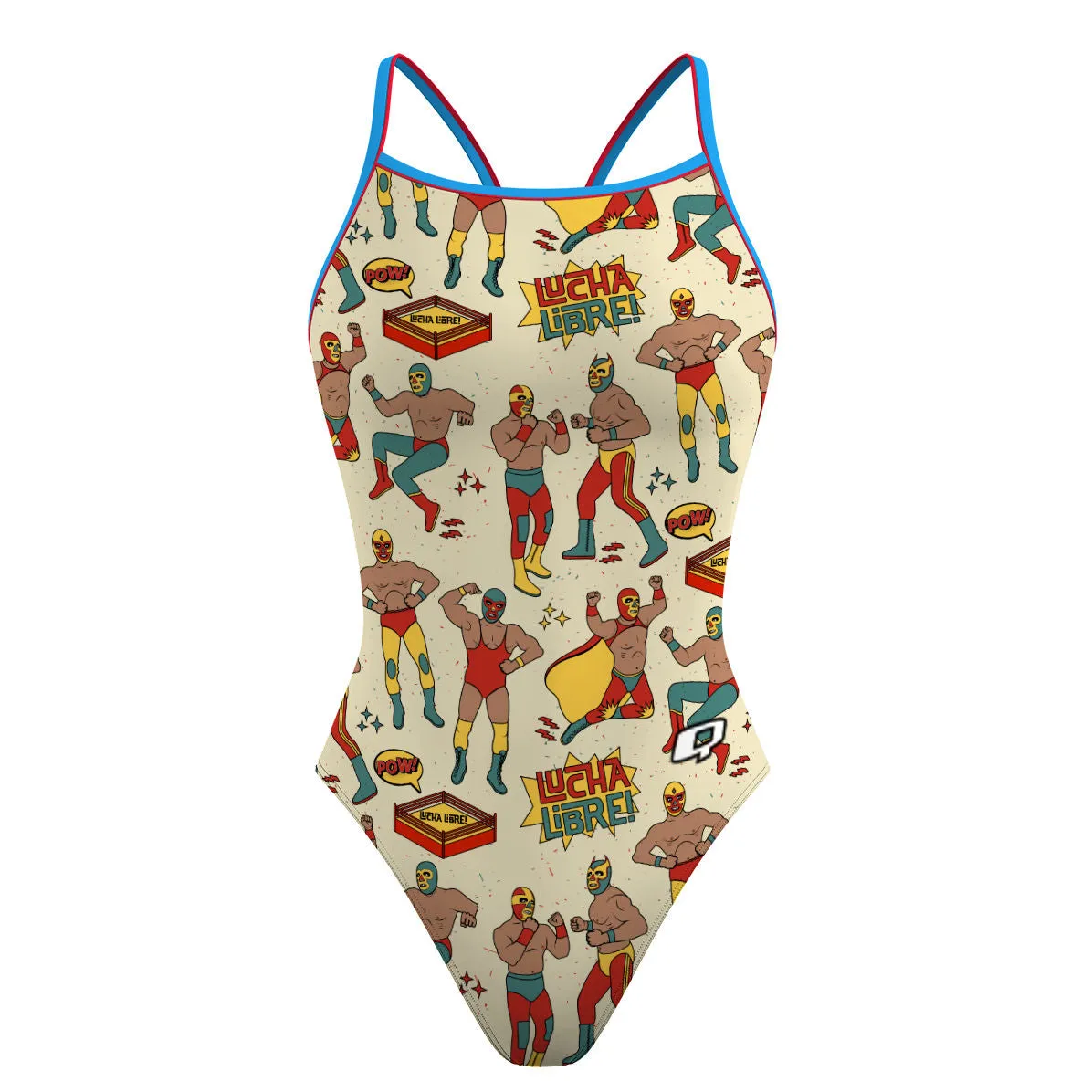 LUCHA LIBRE  SKINNY STRAP SWIMSUIT