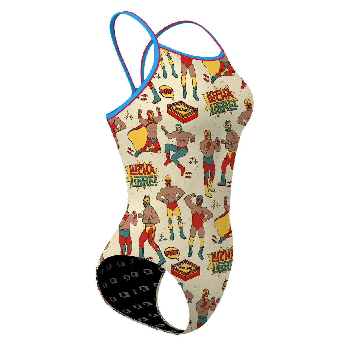 LUCHA LIBRE  SKINNY STRAP SWIMSUIT