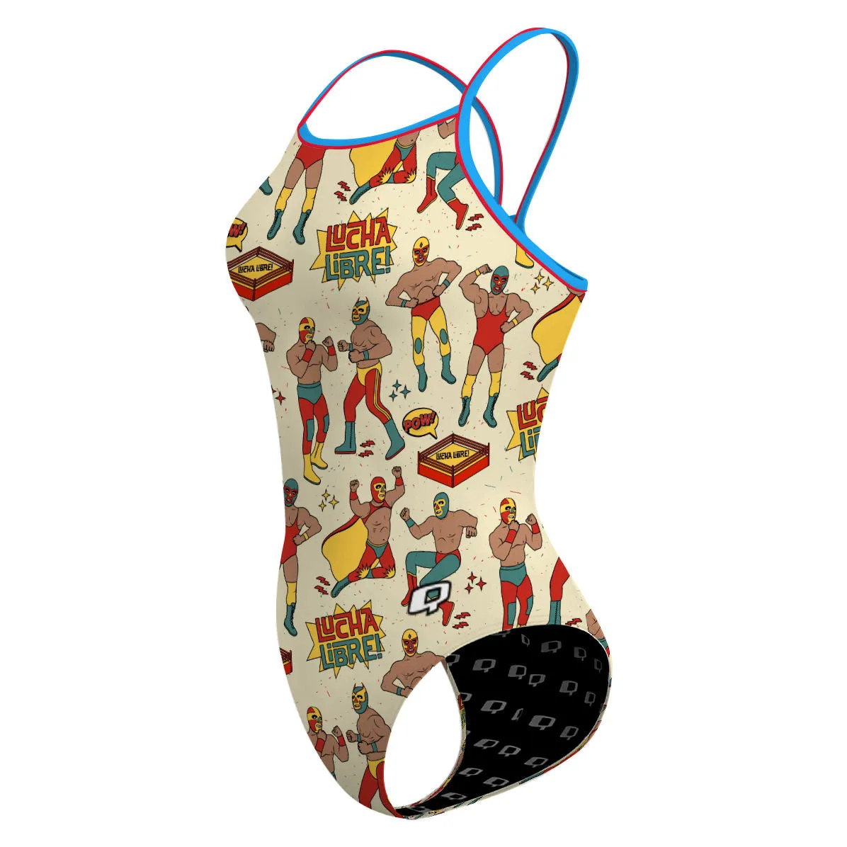 LUCHA LIBRE  SKINNY STRAP SWIMSUIT