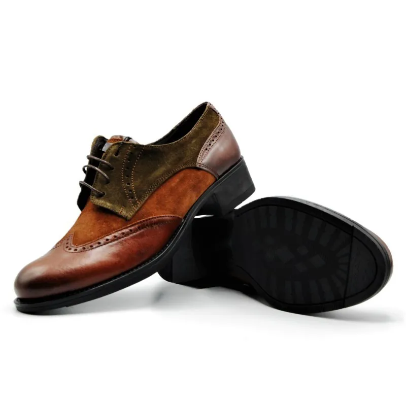 LUIS GONZALO 4743M Marrón y negro. Zapato cordones pala vega mujer