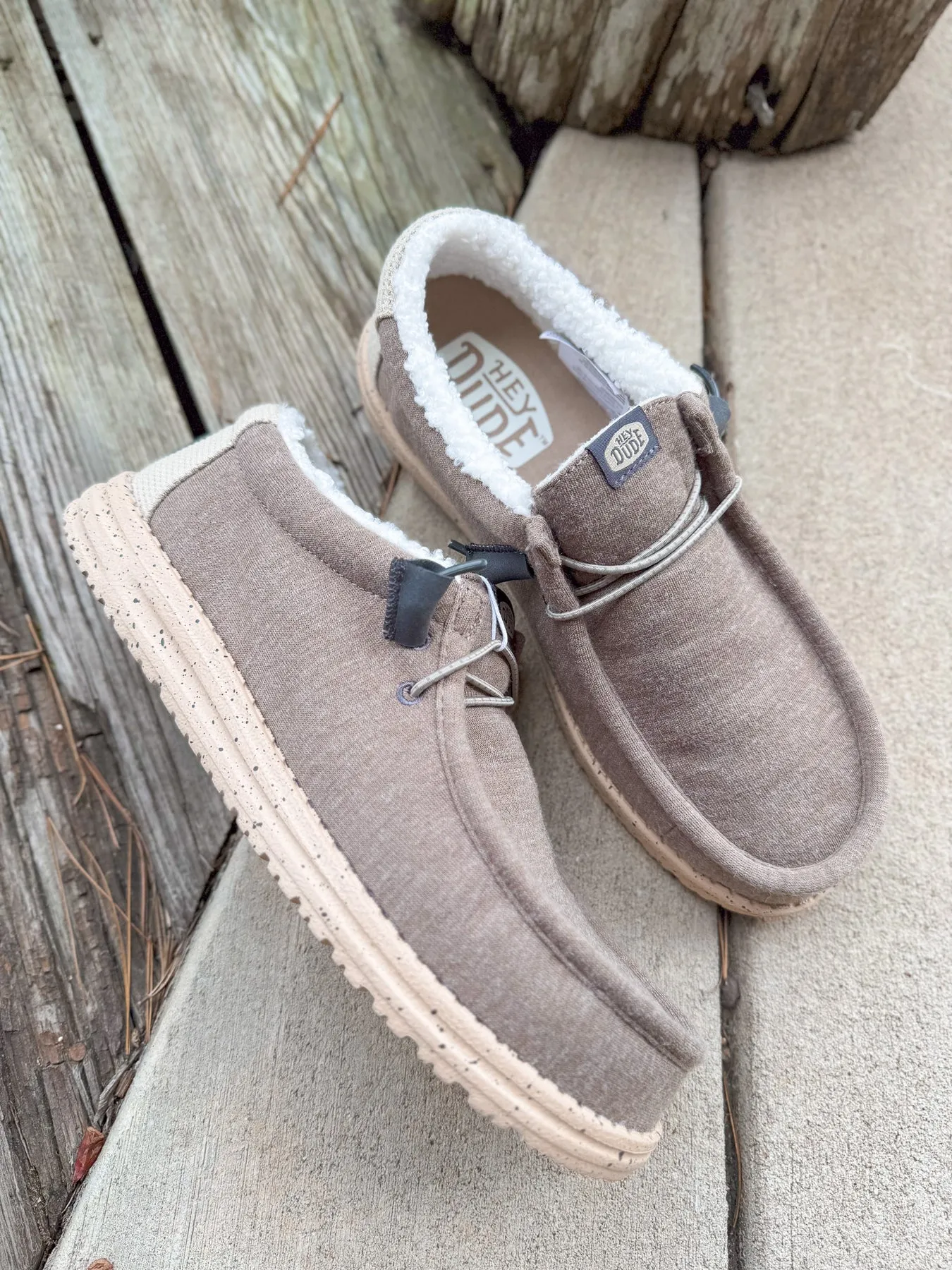 MEN'S HEY DUDE WALLY WARMTH KNIT BEIGE/WHITE