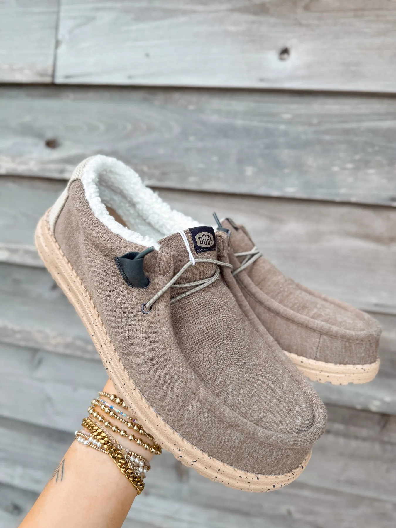 MEN'S HEY DUDE WALLY WARMTH KNIT BEIGE/WHITE