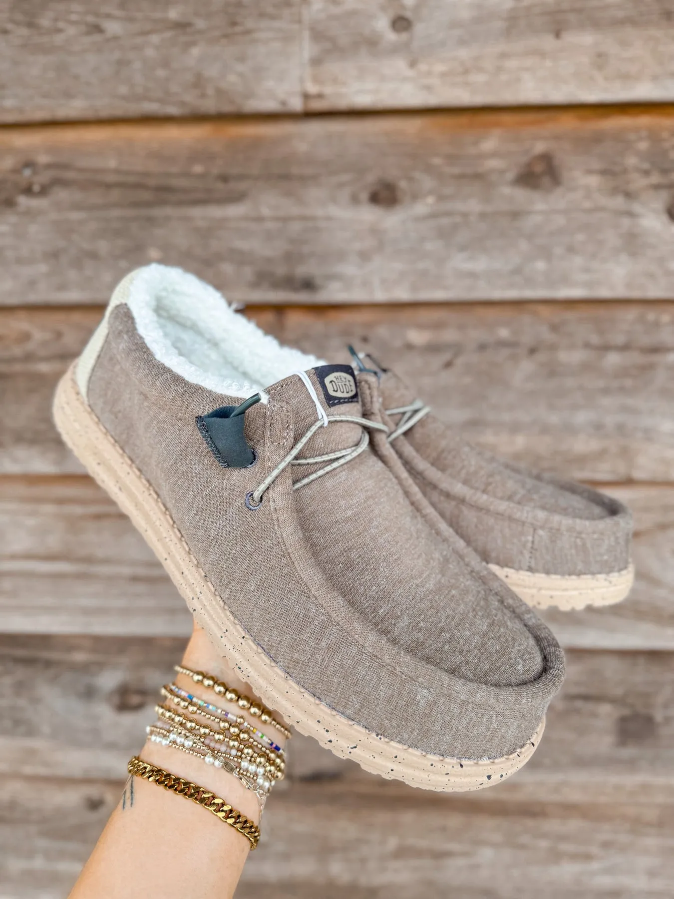 MEN'S HEY DUDE WALLY WARMTH KNIT BEIGE/WHITE