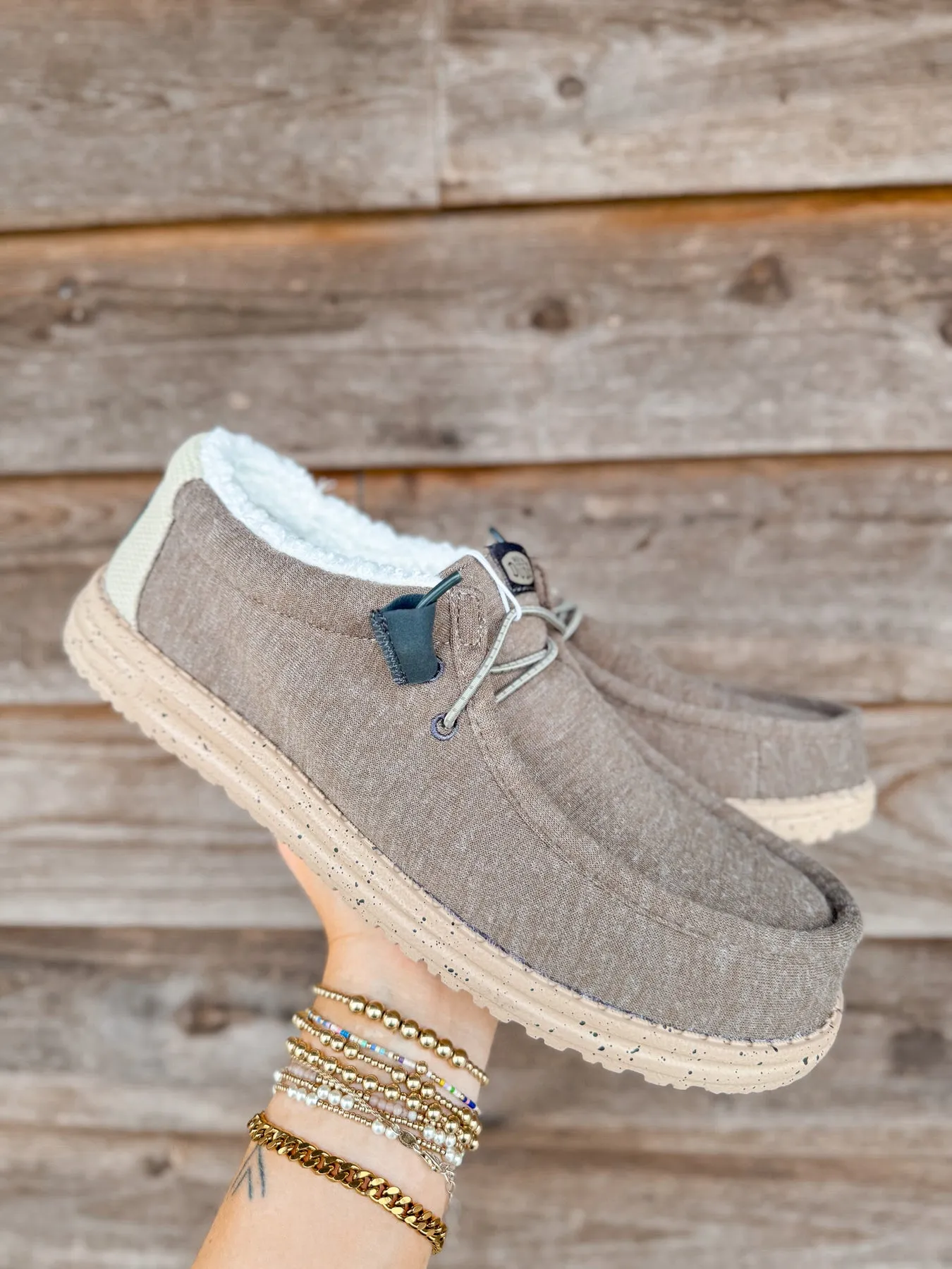 MEN'S HEY DUDE WALLY WARMTH KNIT BEIGE/WHITE