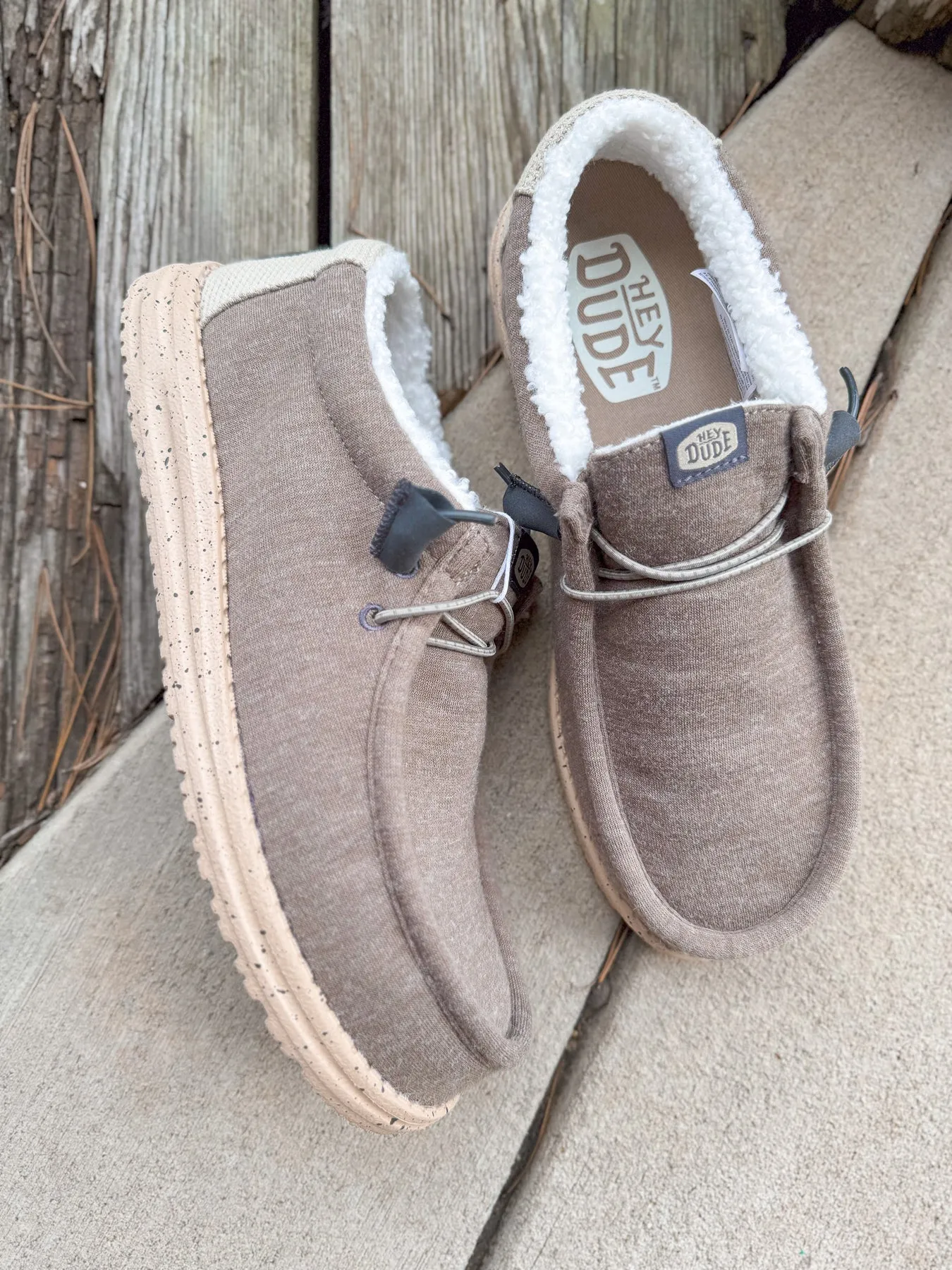 MEN'S HEY DUDE WALLY WARMTH KNIT BEIGE/WHITE