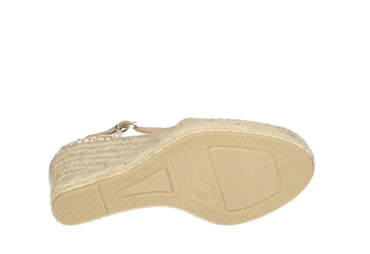 Mercedes Ante Taupe Cordon Pala y Talon Natural CuÑa Alta Esparto