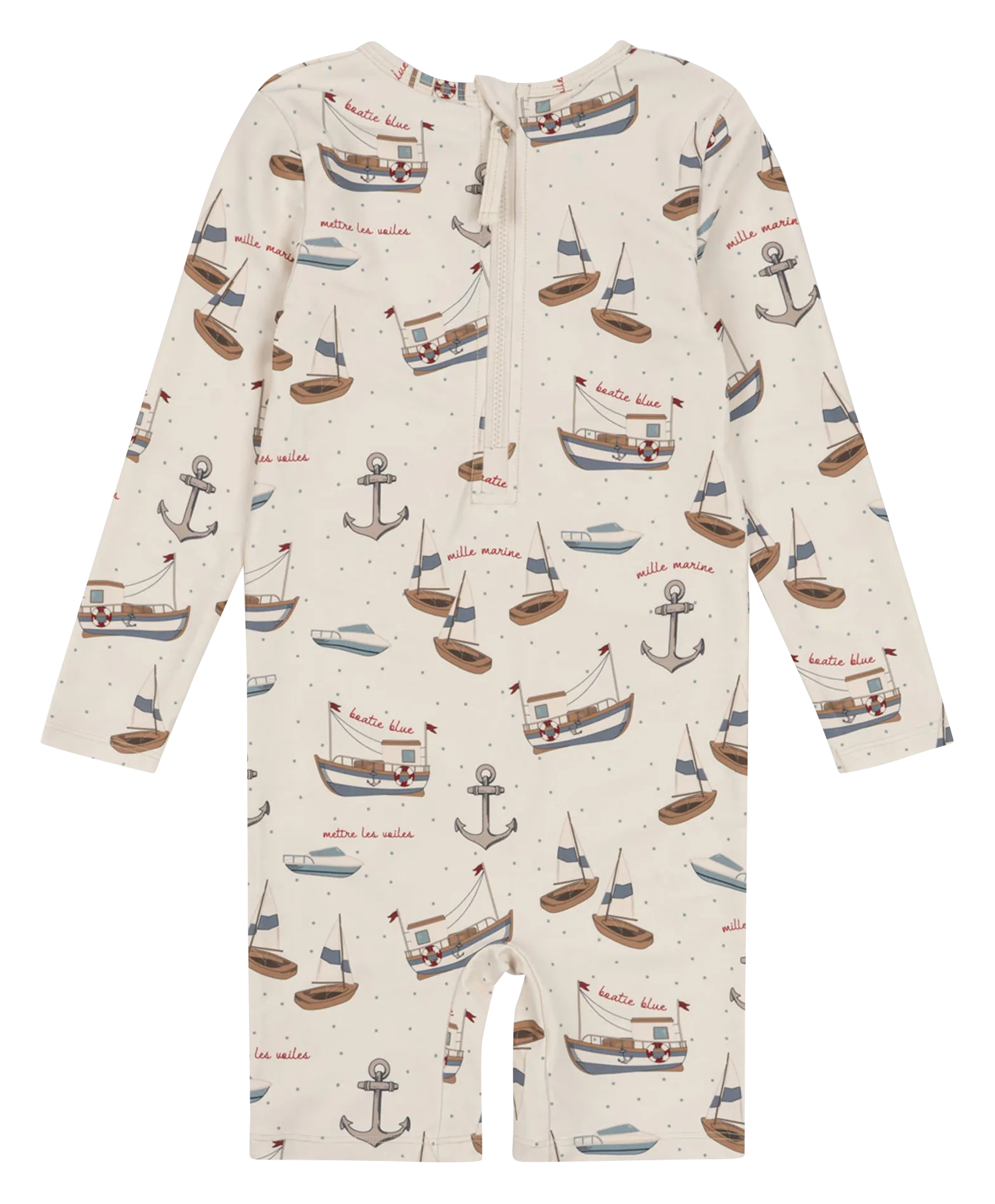 Mono de baño con estampado en beige