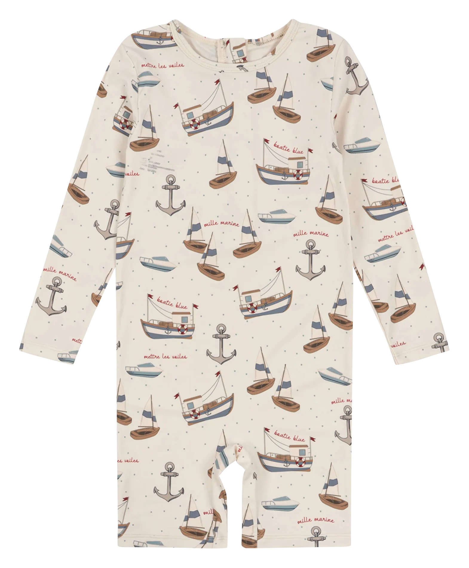 Mono de baño con estampado en beige