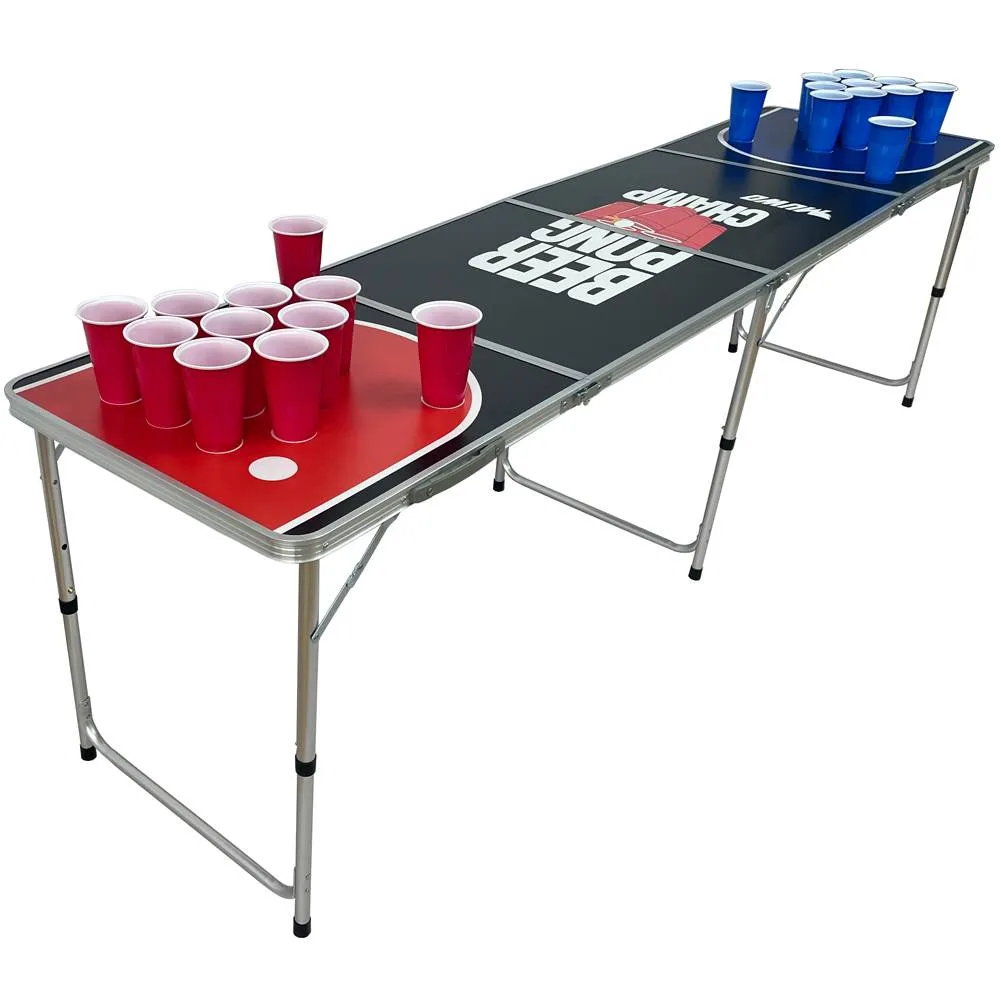 MUWO "Champ" mesa de beer pong Conjunto con 22 tazas