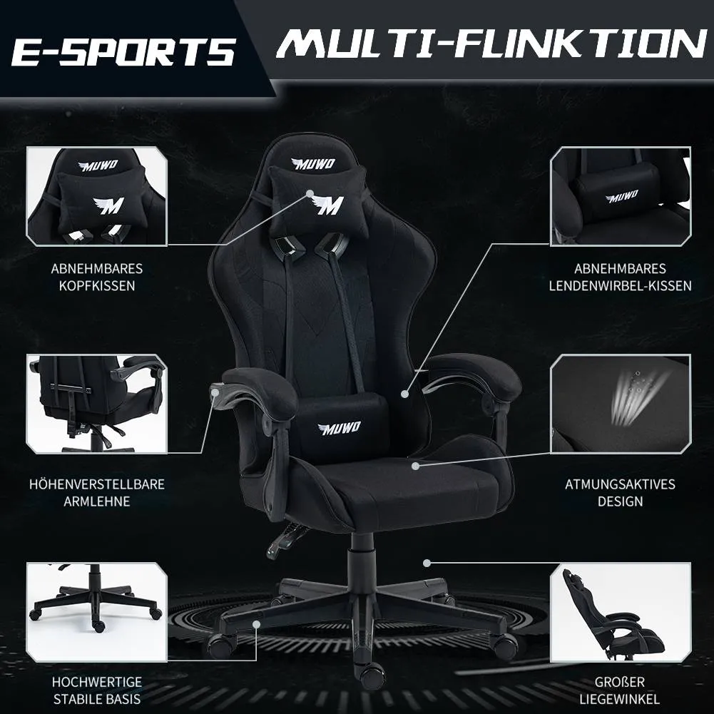 MUWO "MystiX" esports Silla gaming negra