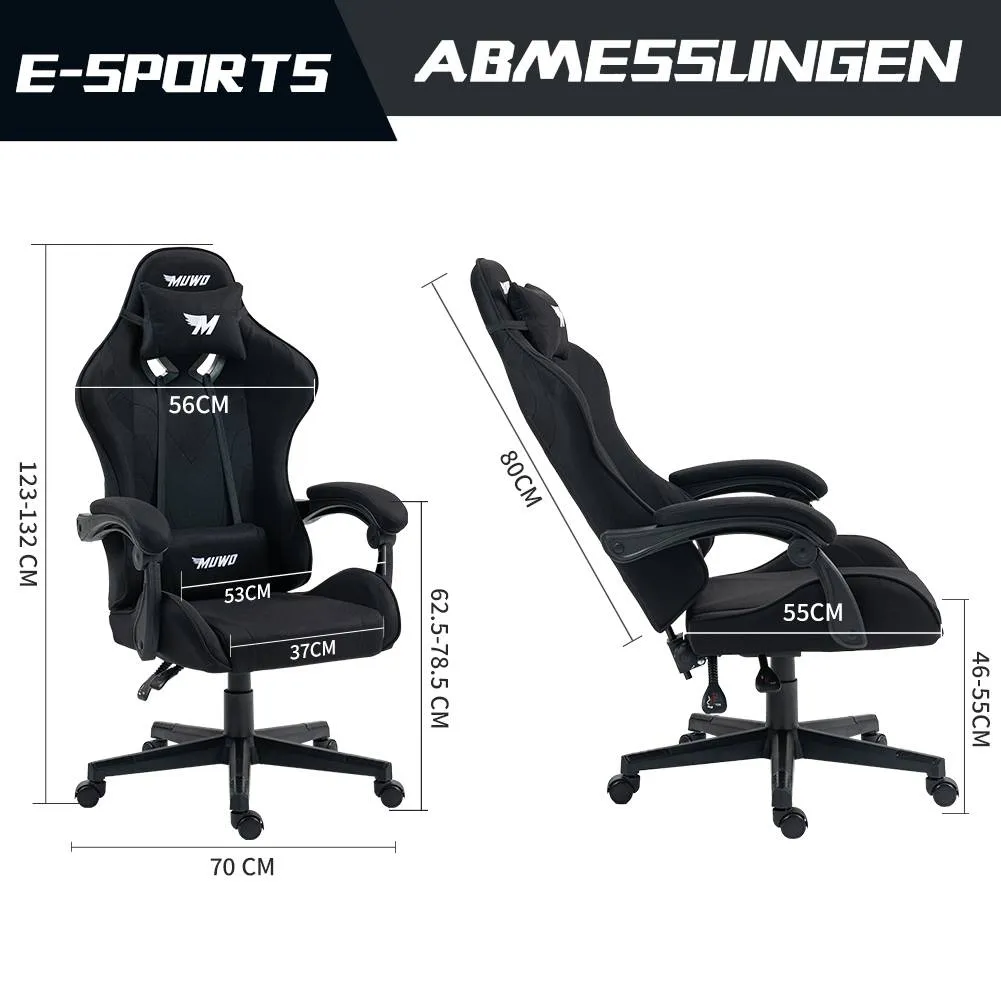 MUWO "MystiX" esports Silla gaming negra