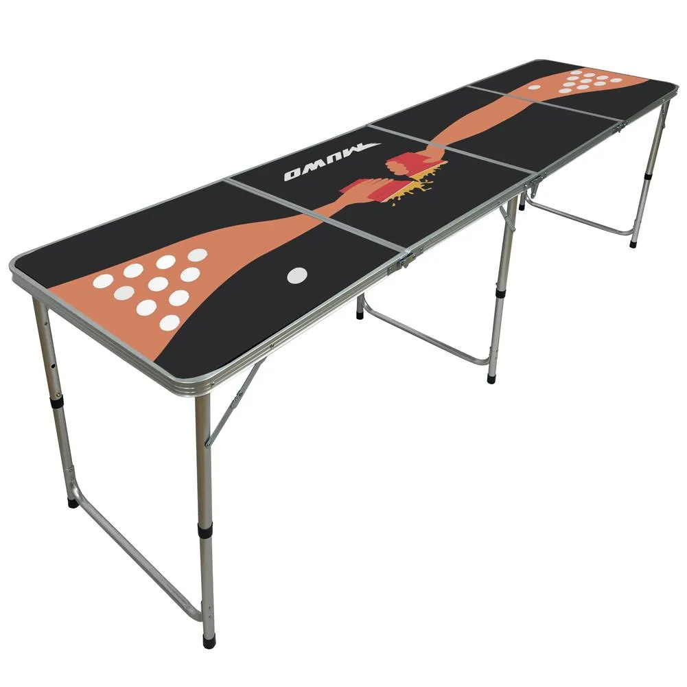 MUWO "Teamplayer" Mesa de beer pong Conjunto con 22 vasos