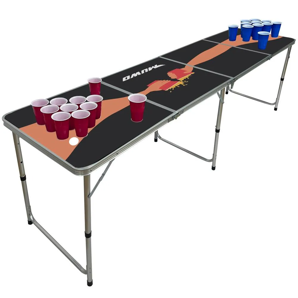 MUWO "Teamplayer" Mesa de beer pong Conjunto con 22 vasos
