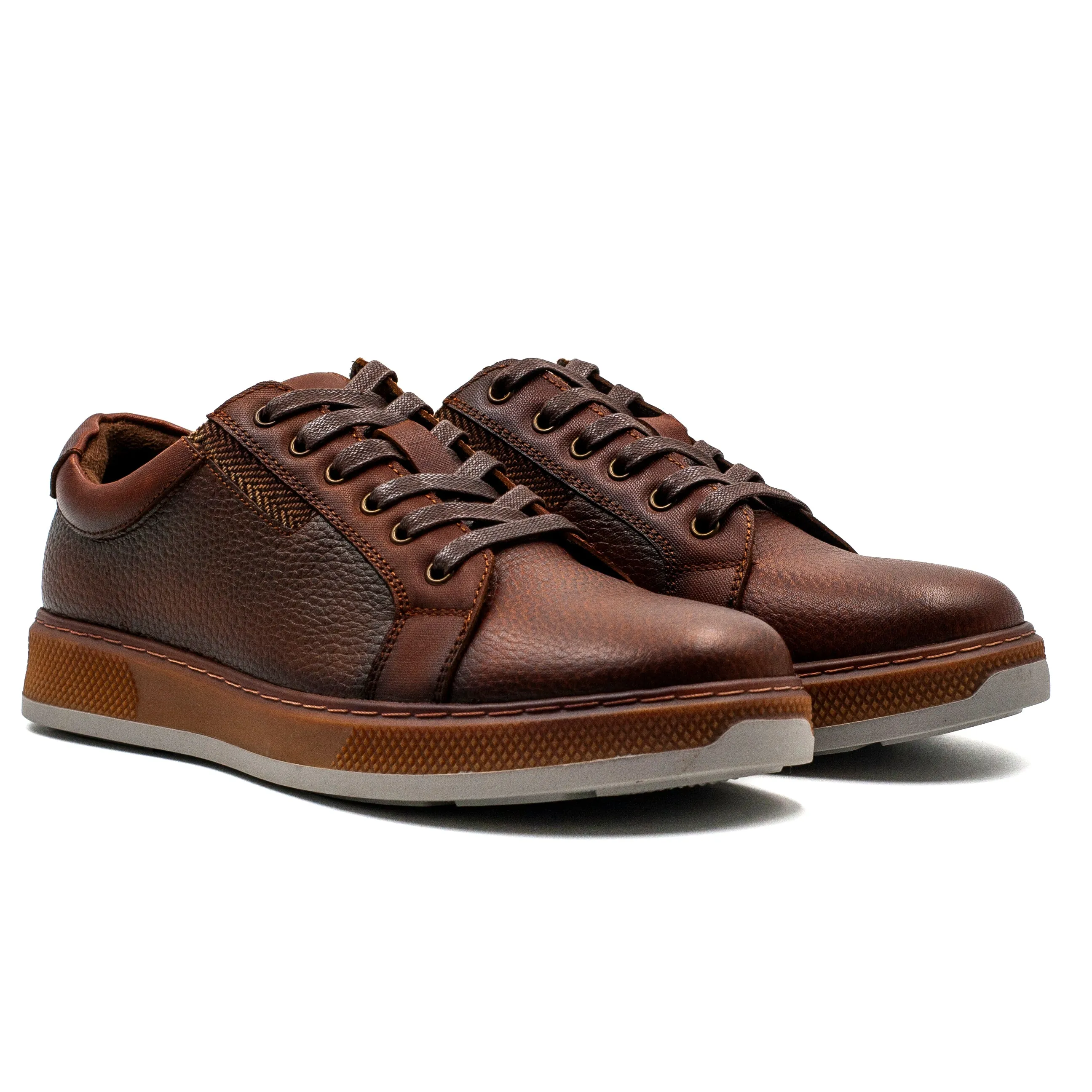 Natgeo Zapato hombre con cordon color cafe