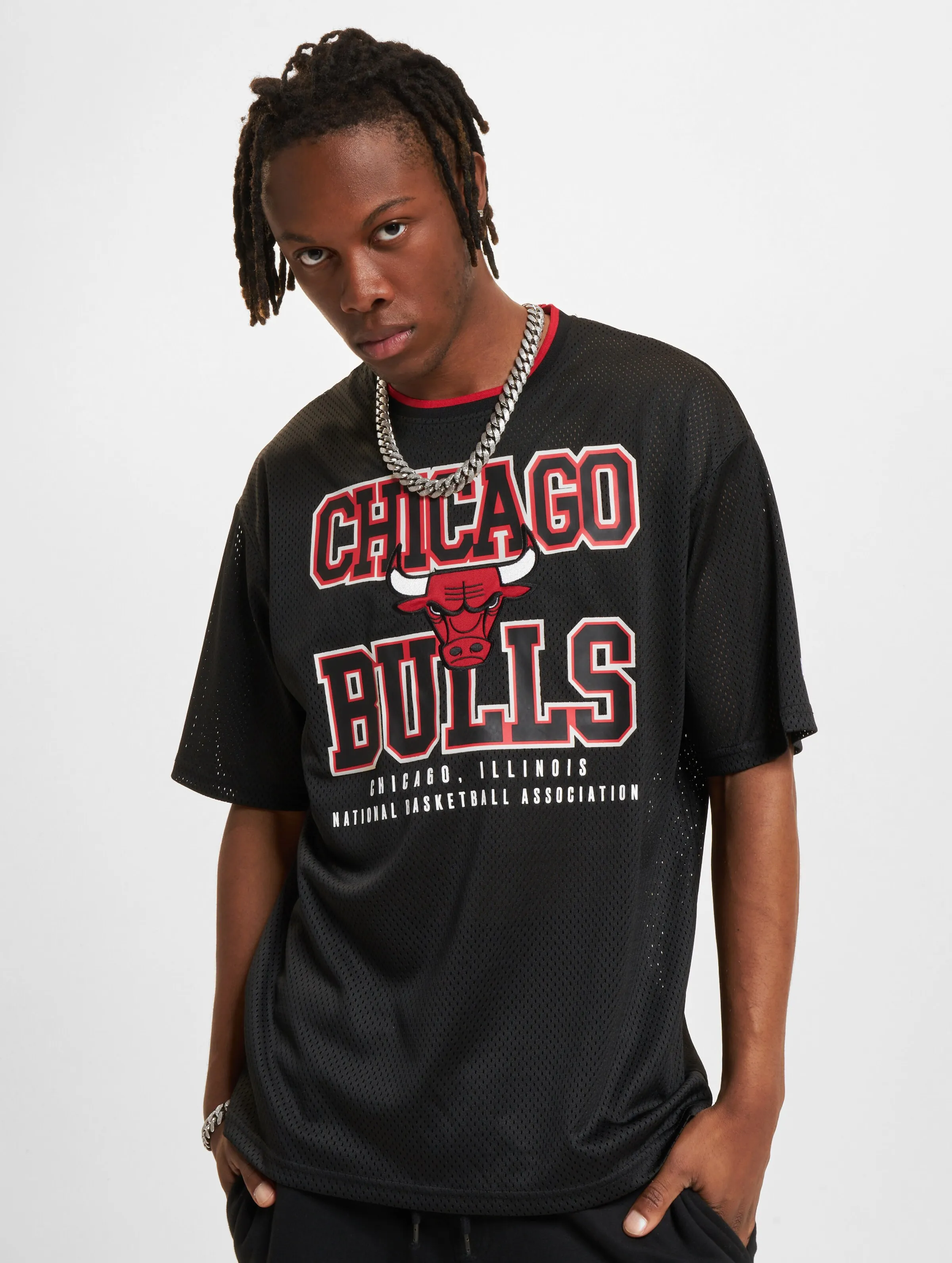 NEW ERA NBA PATCH OVERSIZE MESH TSHIRTS CHICAGO BULLS