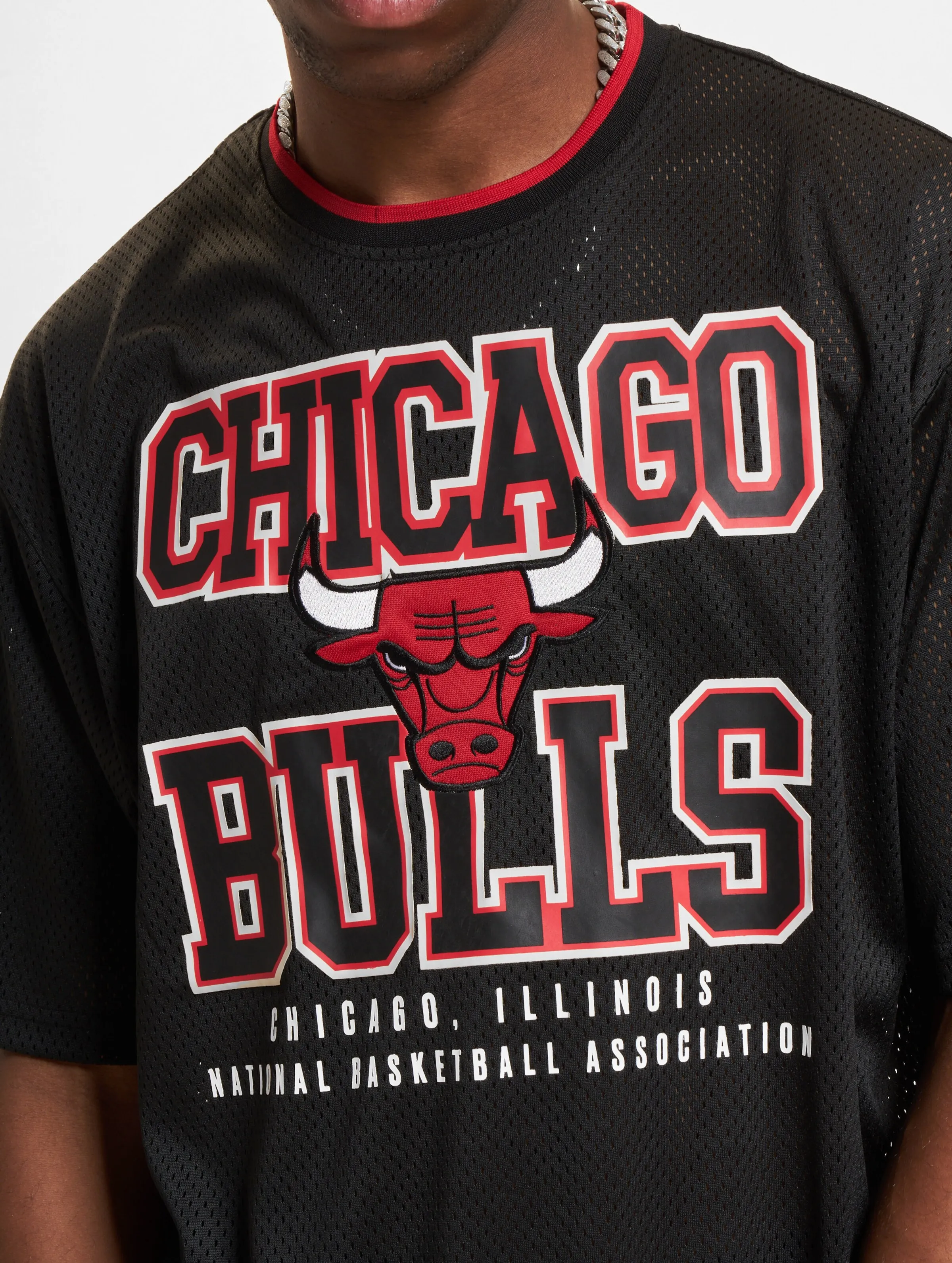 NEW ERA NBA PATCH OVERSIZE MESH TSHIRTS CHICAGO BULLS