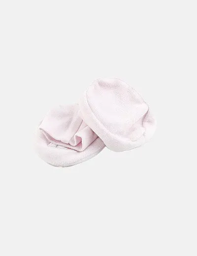 NoName Botines chenilla rosa conejo