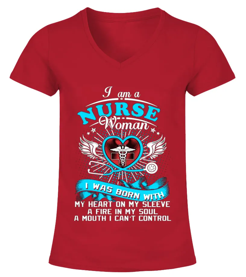 Nurse Tshirt Camiseta cuello pico Mujer