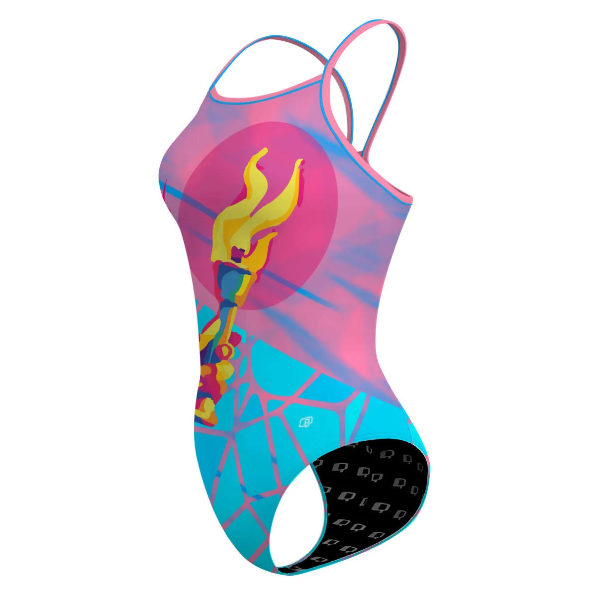 OLYMPIC TORCH 2024  SKINNY STRAP SWIMSUIT