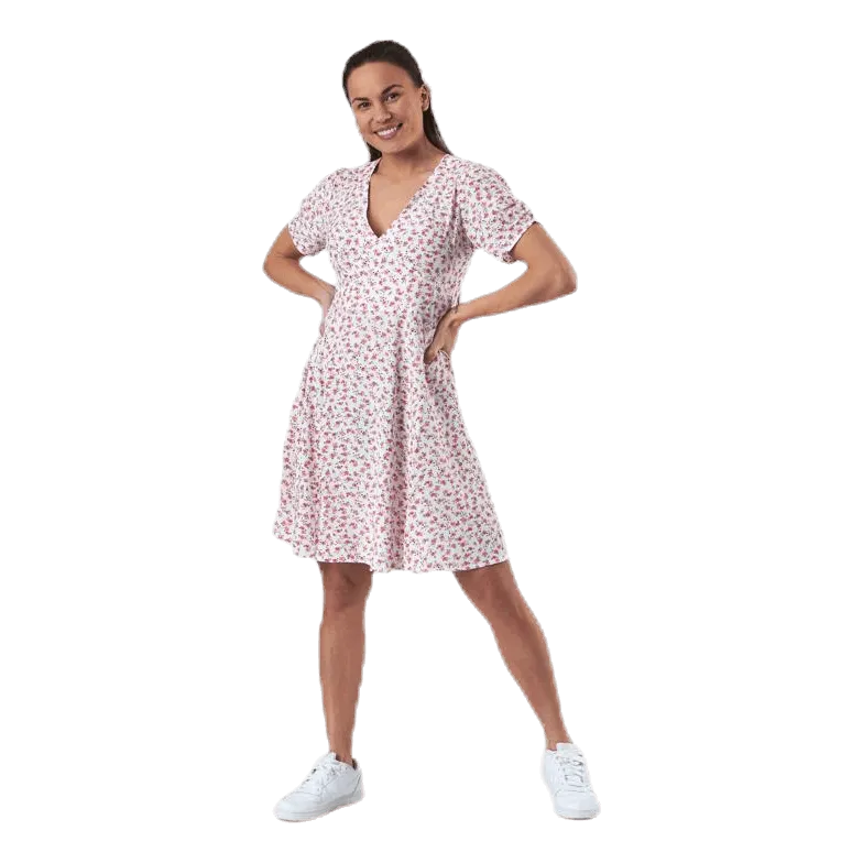 Only Davie Ss Short Dress Wvn White