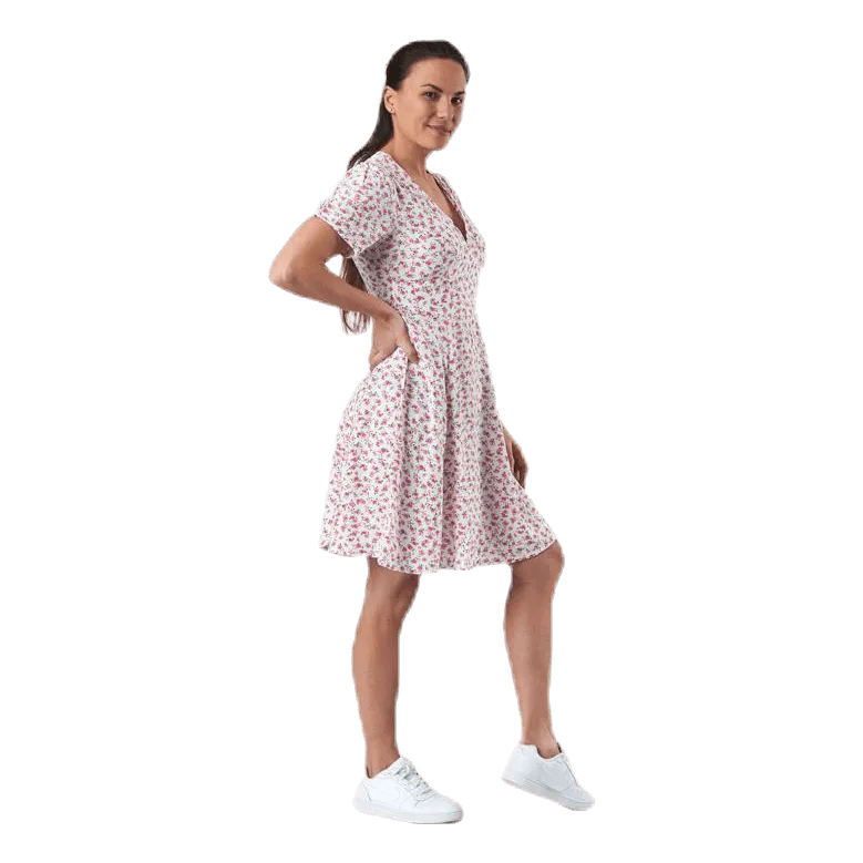 Only Davie Ss Short Dress Wvn White