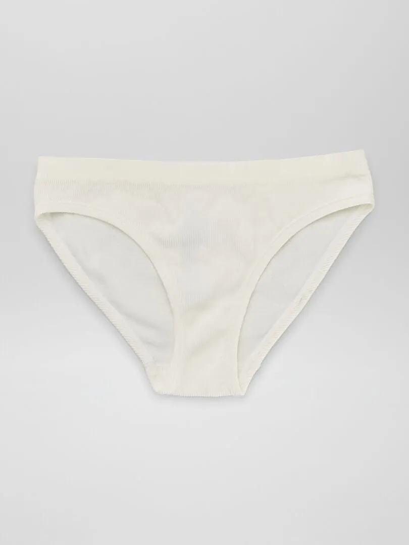 PACK DE 2 BRAGUITAS DE PUNTO DE CANALé 'ENVIE DE LINGERIE'  MARINO/BLANCO
