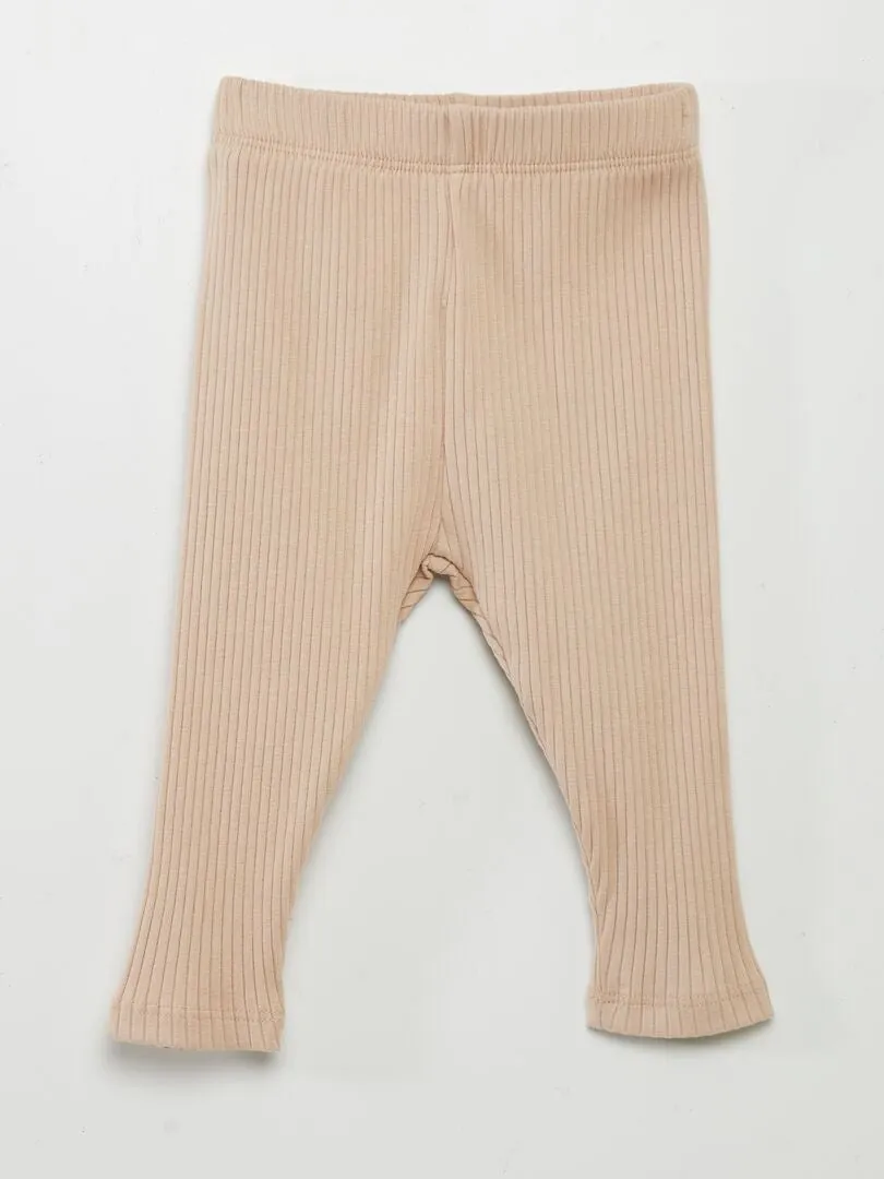 PACK DE 2 LEGGINGS DE CANALé  BEIGE