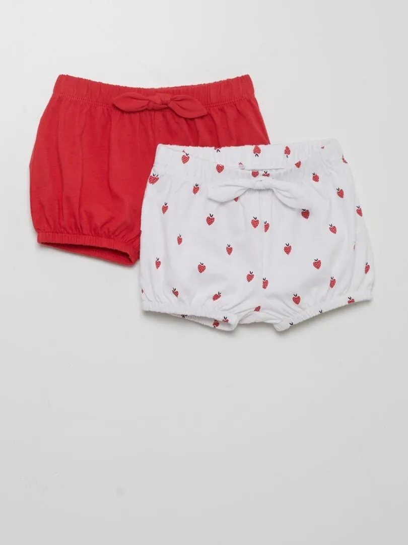 PACK DE 2 SHORTS DE PUNTO  ROJO