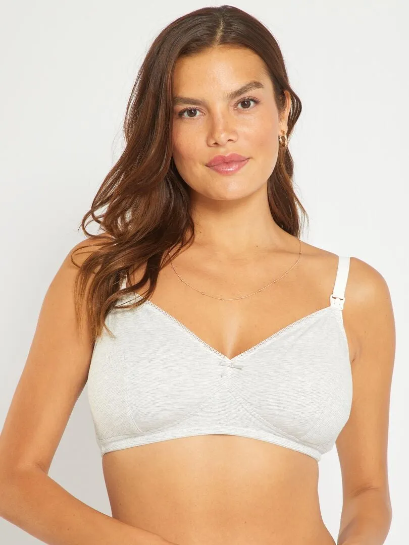 PACK DE 2 SUJETADORES DE LACTANCIA  GRIS